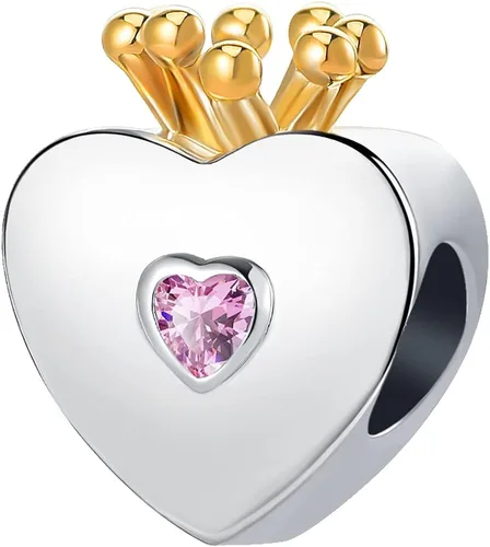 Miniatura 2 de YSAHan Nana Sister Daddy's Little Girl Family Charm corona de cristal dorado para pulsera de cadena de serpiente