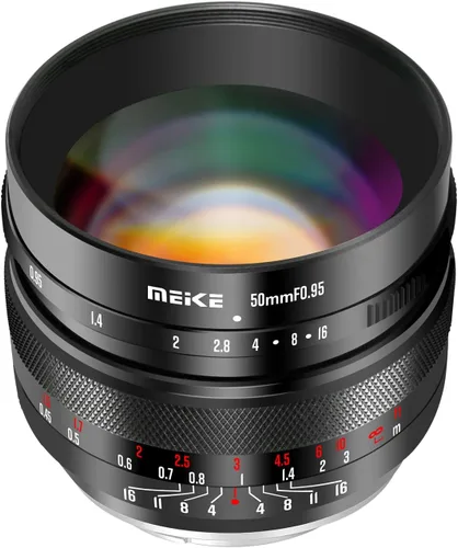 Meike Lente APS-C de enfoque manual de gran apertura de 1.969 in f0.95 compatible con cámaras sin espejo Sony E Mount A6400 A5000 A5100 A6000 A6100