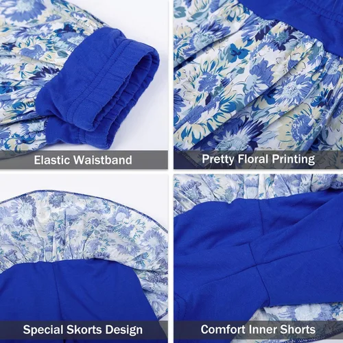 Miniatura 84 de LittleSpring Conjunto de verano para niñas con camiseta sin mangas y pantalones cortos florales