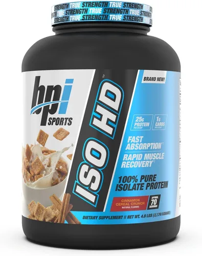 Miniatura 13 de BPI Sports ISO HD Proteína Aislada en Polvo – 100% Aislado de Suero, Polvo de Proteína para Ganancia Muscular - Chocolate Brownie - 1.6 Libras - 23