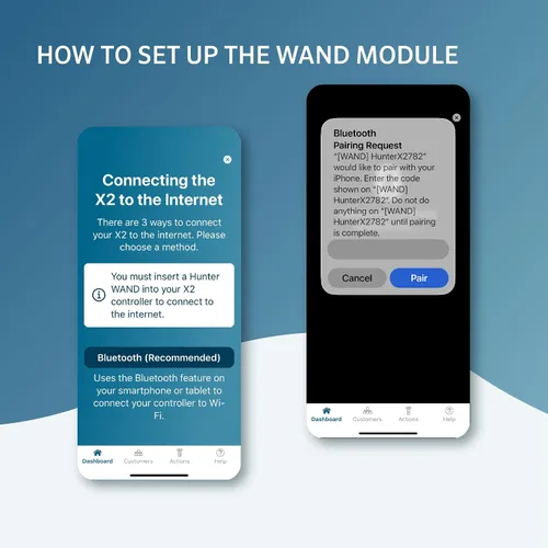 Miniatura 5 de Módulo WiFi inteligente Hunter Wand para controlador de rociadores X2, aplicación Hydrawise, programación remota, WiFi de 2.4 GHz, compatible