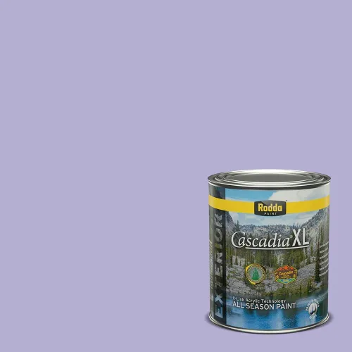 Miniatura 177 de Rodda Paint CASCADIA XL Pintura e imprimación de satén exterior en uno, cuarto de galón, bikini lavanda