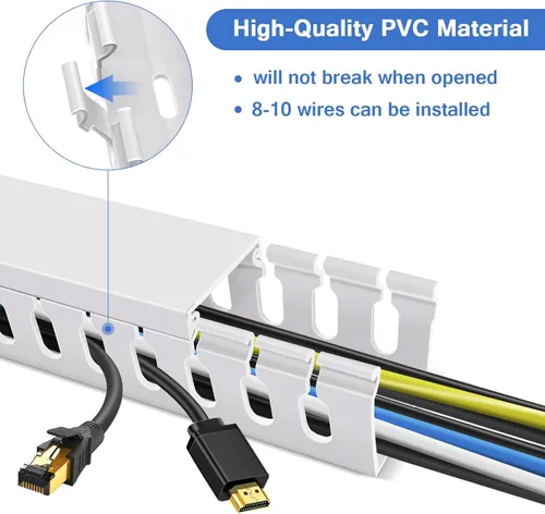 Miniatura 4 de Kit de canaleta de gestión de conductos de cables, 62.8 pulgadas (4 x 15.7) para rack de servidores, gestión de cables para ocultar red HDMI VGA