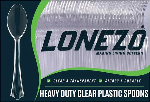 Miniatura 7 de Lonezo [150 unidades] Tenedores de plástico Tenedores transparentes de plástico desechables resistentes a los golpes, tenedores desechables