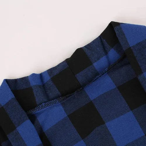 Miniatura 5 de Women's Long Sleeve Open Front Cardigan Buffalo Plaid Knitted Tops Shirts