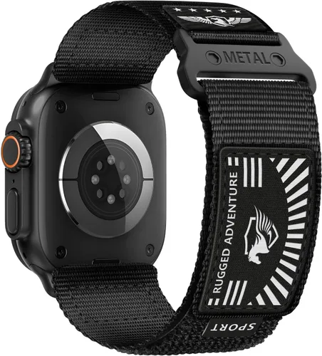 Miniatura 20 de Correa de nylon resistente para Apple Watch para hombres y mujeres de 42 mm, 41 mm, 40 mm, 38 mm, correas de iWatch para hombre, correa deportiva