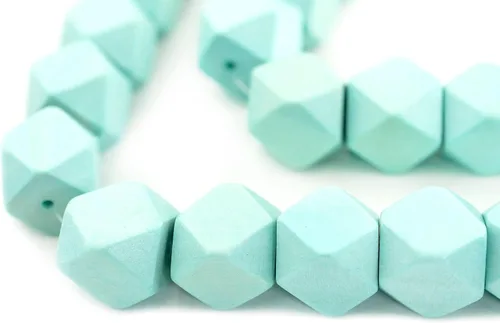 Miniatura 51 de TheBeadChest - Cuentas de madera de cubo sin esquinas azul azul: cuentas orgánicas naturales de corte de diamante de 0.787 in para la fabricación