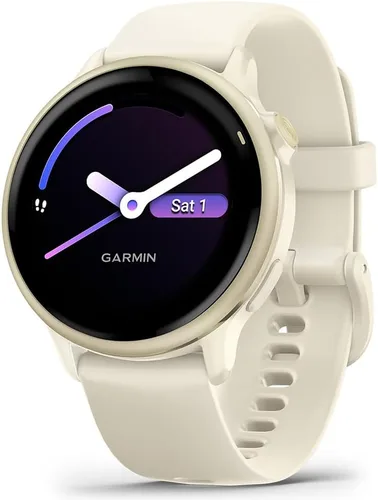 Miniatura 2 de Garmin 010-02985-01 VIVOACTIVE 6 Health and Fitness GPS Smartwatch Hueso con Banda de Silicona Paquete con Paquete de Protección Mejorada CPS de 2