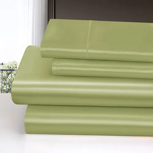 Miniatura 193 de Homiest Juego de sábanas de satén de lujo de 3 piezas con bolsillo profundo, 1 sábana bajera + 1 sábana encimera + 1 funda de almohada