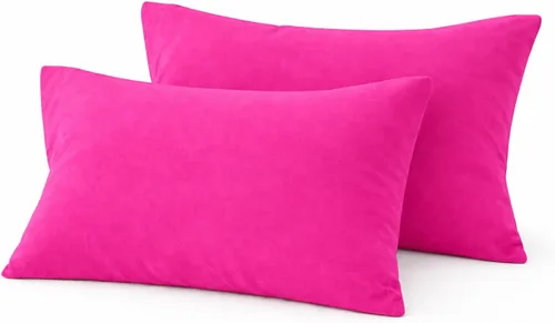Miniatura 20 de COTTON STICH™ Juego de 2 fundas de almohada para niños pequeños de 14 x 20 pulgadas, 100% algodón de 600 hilos, fundas de almohada suaves y Azul