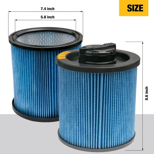 Miniatura 3 de DEWALT Filtro de vacío HEPA de repuesto DXVC6912, apto para aspiradora húmeda y seca de 6 a 16 galones, compatible con DXV06P, DXV09P, DXV09PA