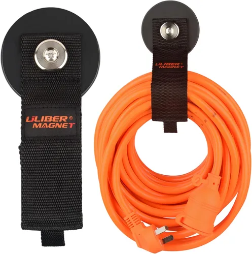 Miniatura 10 de ULIBERMAGNET Correa de velcro magnética fuerte, organizador de herramientas de almacenamiento magnético resistente, cable de extensión, manguera