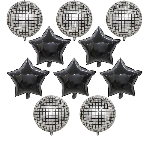 Miniatura 25 de FBQ Kit de arco de globos de discoteca 4D, globos de aluminio de disco de los años 70, 80, 90, fiesta de discoteca, aniversario, decoración