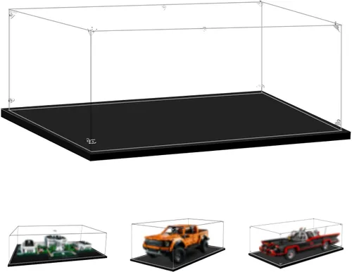 Miniatura 10 de Vitrina para Lego 1:8 Scale Car 42096 42172 42143 42156 42083 42115 42056 42125 76139 76956, 23.62 x 11.81 x 7.87 pulgadas 7.9 in), a prueba