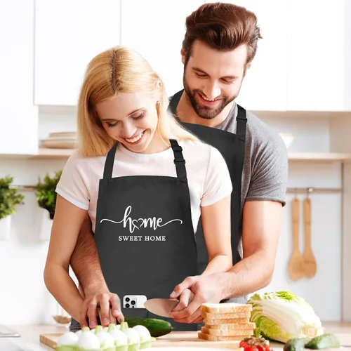 Miniatura 4 de Regalos de inauguración del hogar, delantales para mujeres con bolsillos, delantal de cocina, ideas de regalo para el hogar, delantal de chef