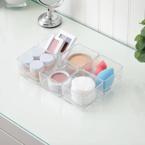 Miniatura 7 de Organizadores de plástico transparente para maquillaje, conjunto de 6