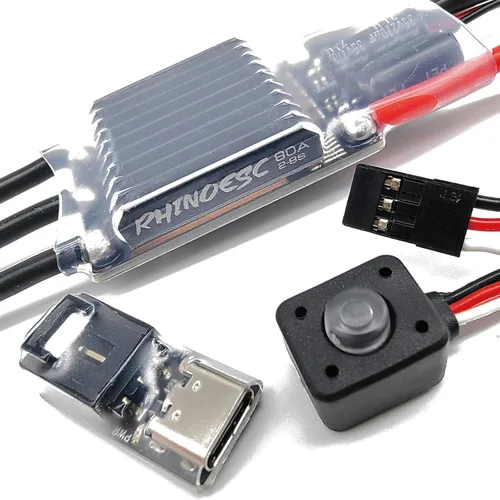 Miniatura 7 de Crawler ESC AM32 40A BEC 5.2 ~ 8.2V para Traxxas Axial MOA Ventru RC Crawler Pro Shafty Comp Crawler (Crawler 40A ESC)
