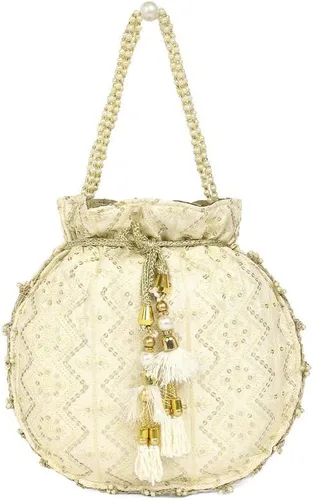 Miniatura 8 de Aheli Potli - Bolso de mano para mujer, hecho a mano, elegante, para novia, bolso de moda