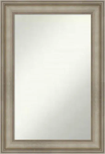 Miniatura 79 de Amanti Art Espejo de baño plateado para sobre el fregadero, 26 x 26 pulgadas, espejo cuadrado de plata antigua, marco de madera tradicional mediano