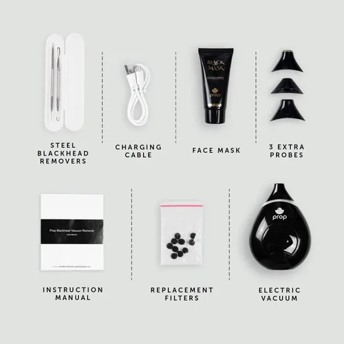 Miniatura 3 de Paquete de vacío removedor de puntos negros: limpiador de poros, exfoliante, removedor de acné, succión facial y mucho más. Mascarilla facial