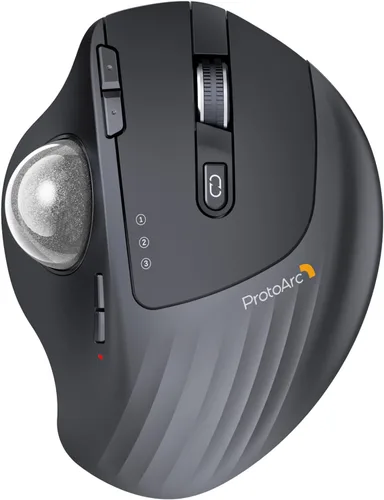 Miniatura 11 de ProtoArc Ratón Trackball Inalámbrico, EM01 NL Ergonómico Bluetooth Rollerball Pulgar Recargable Ratón de Computadora Portátil, Ángulo Ajustable