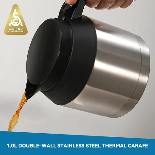 Miniatura 5 de Cafetera digital Bonavita BV1500TD para 5-tazas, acero inoxidable, BV1500TS, Acero inoxidable