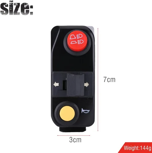 Miniatura 3 de Anauto Interruptor de control de manillar de motocicleta de 7/8 pulgadas, interruptores de montaje en manillar, interruptor de encendido y apagado