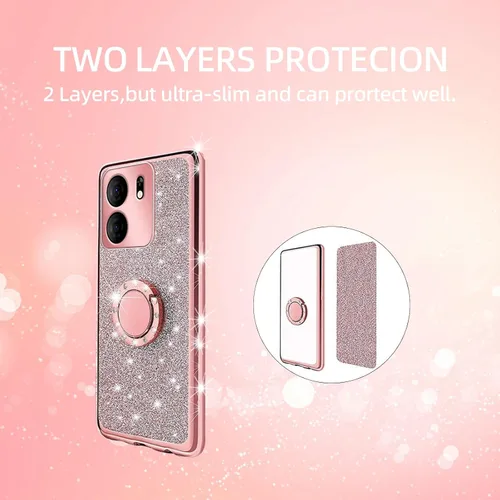 Miniatura 8 de Funda para BLU View 5, BLU View 5, funda para teléfono para mujeres y niñas, con purpurina, suave y transparente, TPU de lujo, bonita funda