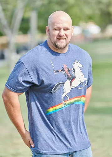 Miniatura 4 de Marvel Camiseta Deadpool Riding A Unicorn On A Rainbow Brezo Azul Marino