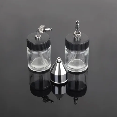 Miniatura 8 de Casubaris Bolígrafo de aerógrafo con cabezal de cepillo de aire giratorio, gravedad y alimentación de sifón lateral disponible, kit de aerógrafo