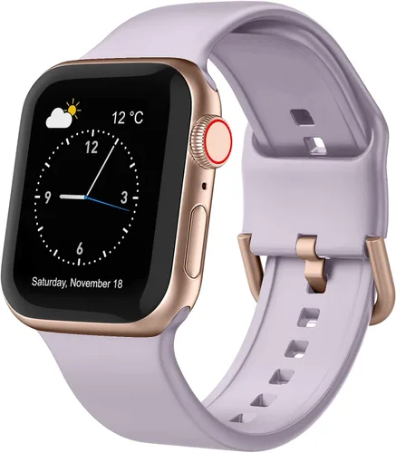 Miniatura 35 de Correa deportiva para Apple Watch, 49, 46, 45, 44, 42, 41, 40 y 38 mm, correa de silicona suave, cierre clásico, reemplazo para iWatch Series 11