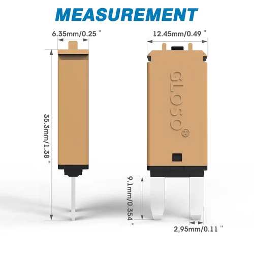 Miniatura 2 de GLOSO Mini disyuntores ATM Restablecimiento manual 30 Amp (T3) - Paquete de 5 (30A) E73