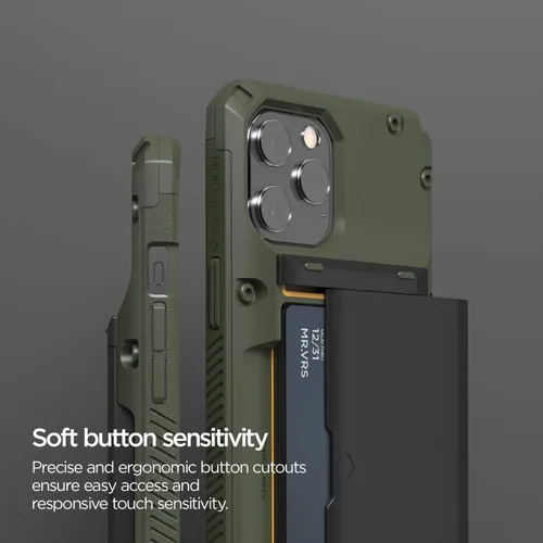 Miniatura 4 de VRS DESIGN Damda Glide Pro - Funda para iPhone 12 Pro Max, con [4 tarjetas] Premium Robusta [Semiautomática] Funda para tarjeta de crédito