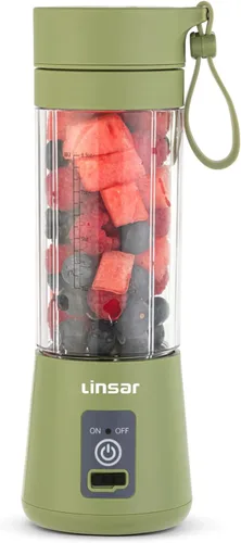 Miniatura 4 de Batidora portátil (negra) para batidos y licuados con cuchillas duraderas de acero inoxidable para un rendimiento de licuado potente, recargable por