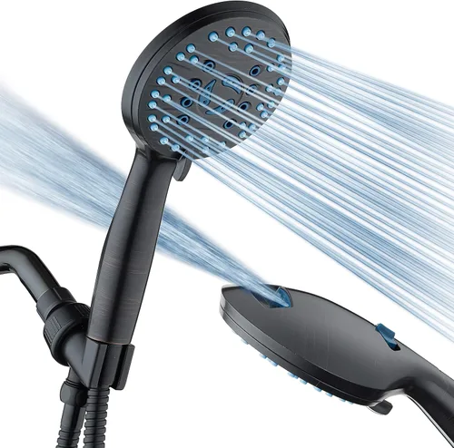 Hotel Spa AquaCare Cabezal de regadera de mano de alta presión de 8 modos – Boquillas antiobstrucción, lavado a máquina integrado para limpiar