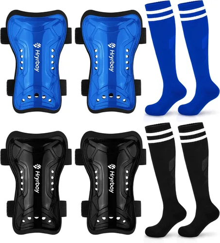 Miniatura 9 de Hryrbay Kids Soccer Shin Guards and Socks Toddler Soccer Shin Pads Protective Defender Gear for Boys Girls Ages 3-15 Great for Training, Matches