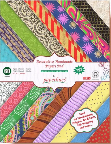 Paperhues Papel decorativo para álbumes de recortes de 8.5 x 11 pulgadas, 60 hojas, colores surtidos.