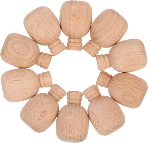 Miniatura 2 de MAGICLULU 10 piezas de madera de la clavija de las muñecas decorativas de madera de la clavija de las figuras para la pintura