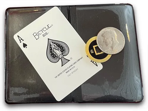 Miniatura 8 de Ted's Sterling Magic Juego de cartas letales y trucos de monedas, asombroso, trabajo propio, magia hecha de precisión con una moneda de medio dólar
