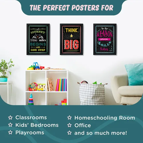Miniatura 2 de L&O Goods - Paquete de 10 pósteres motivacionales de 11 x 17 pulgadas, afirmaciones positivas para aula, oficina u hogar, impresiones inspiradoras