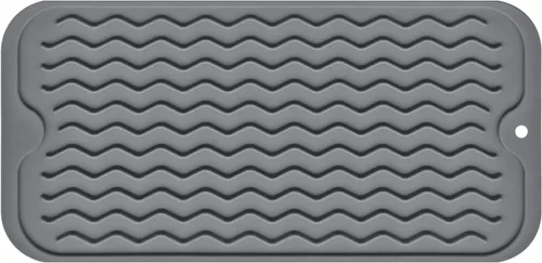 Miniatura 34 de Tapete de silicona para secar platos, antideslizante, fácil de limpiar, tapete escurridor de platos grande resistente al calor para encimera