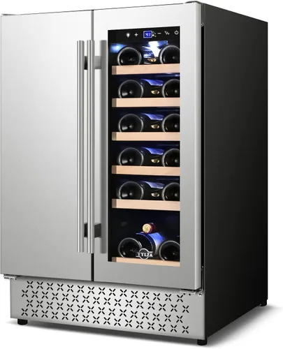 Miniatura 25 de Tylza Vitrina refrigerada para encimera, refrigerador comercial de 2.7 pies cúbicos/78L, vitrina con luz LED, puerta de vidrio doble, 32-54°F