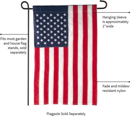 Miniatura 7 de Evergreen Enterprises EG11220 Bandera de los Estados Unidos de América para jardín. Bandera de jardín estadounidense de 12 x 18 pulgadas