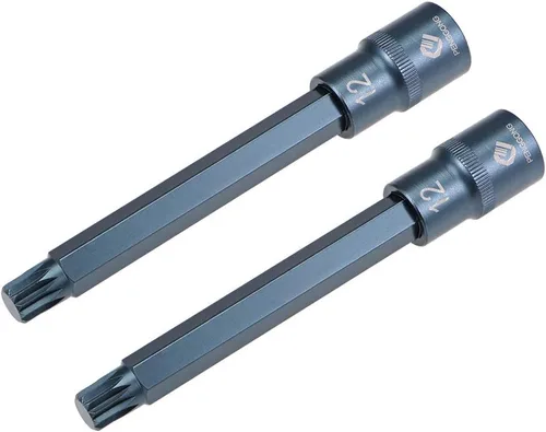 Miniatura 5 de uxcell 1/2" Drive x M14 (0.551 in) Triple Square Spline Bit Socket, S2 Brocas de acero, enchufes CR-V de 2" de longitud (solo para uso manual), 2