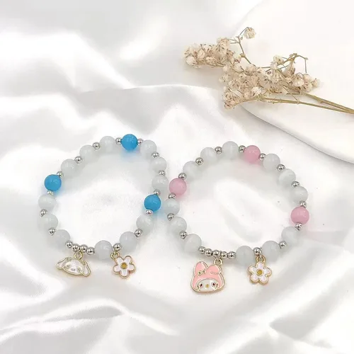 Miniatura 4 de ANZWTLOYY Juego de pulseras kawaii, pulseras de amistad, lindas pulseras elásticas con cuentas de dibujos animados para niñas y mujeres