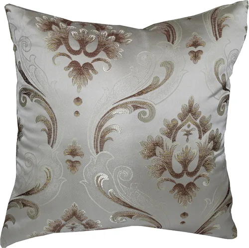 Violet Linen Luxury Boutique Vintage Collection 18" X 18" Funda de cojín decorativa - Oro