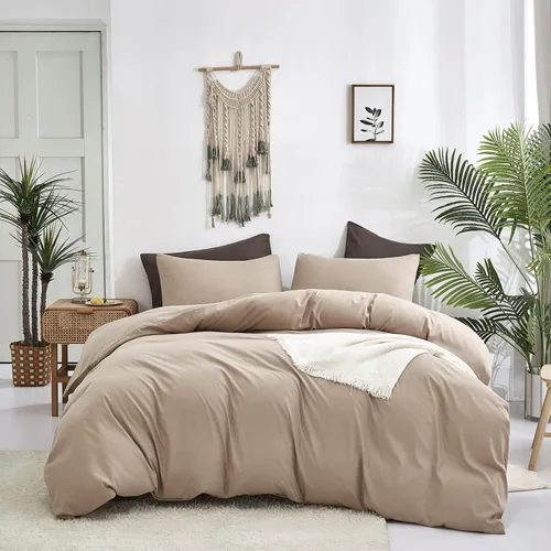 Miniatura 17 de KAREVER Juego de edredón azul y blanco a cuadros, juego de ropa de cama para niñas, juego de edredón a cuadros azul y blanco, manta para niños