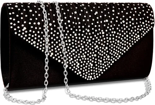 Miniatura 14 de Bolsos de mano BBjinronjy para mujer, bolso formal con diamantes de imitación para noche, bolsos de mano para boda, fiesta, cóctel, graduación, cena