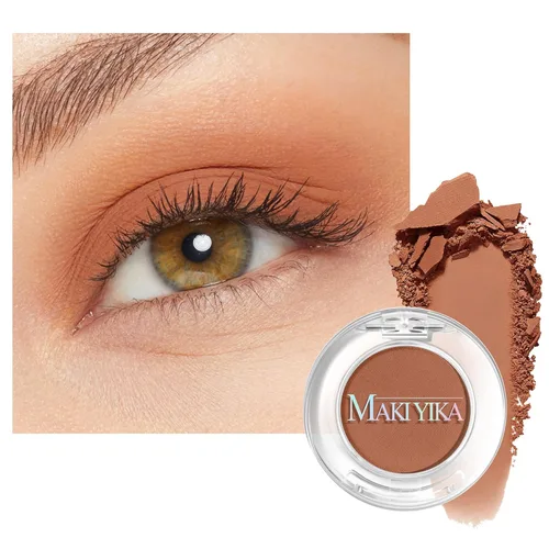 Miniatura 23 de MAKI YIKA Paleta de sombra de ojos blanca mate para mujer, sombra de ojos en polvo blanco pigmentado para ojos marrones, paleta de maquillaje