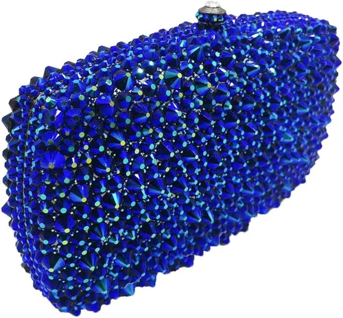 Miniatura 4 de Boutique De FGG Bolsos de noche para mujer, bolsos de boda de cristal con picos
